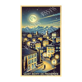 Saint-Rémy-de-Provence: Moonlight Over the Old Town