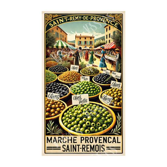 Visual de Mercado Provenzal: Las Aceitunas de Saint-Rémy